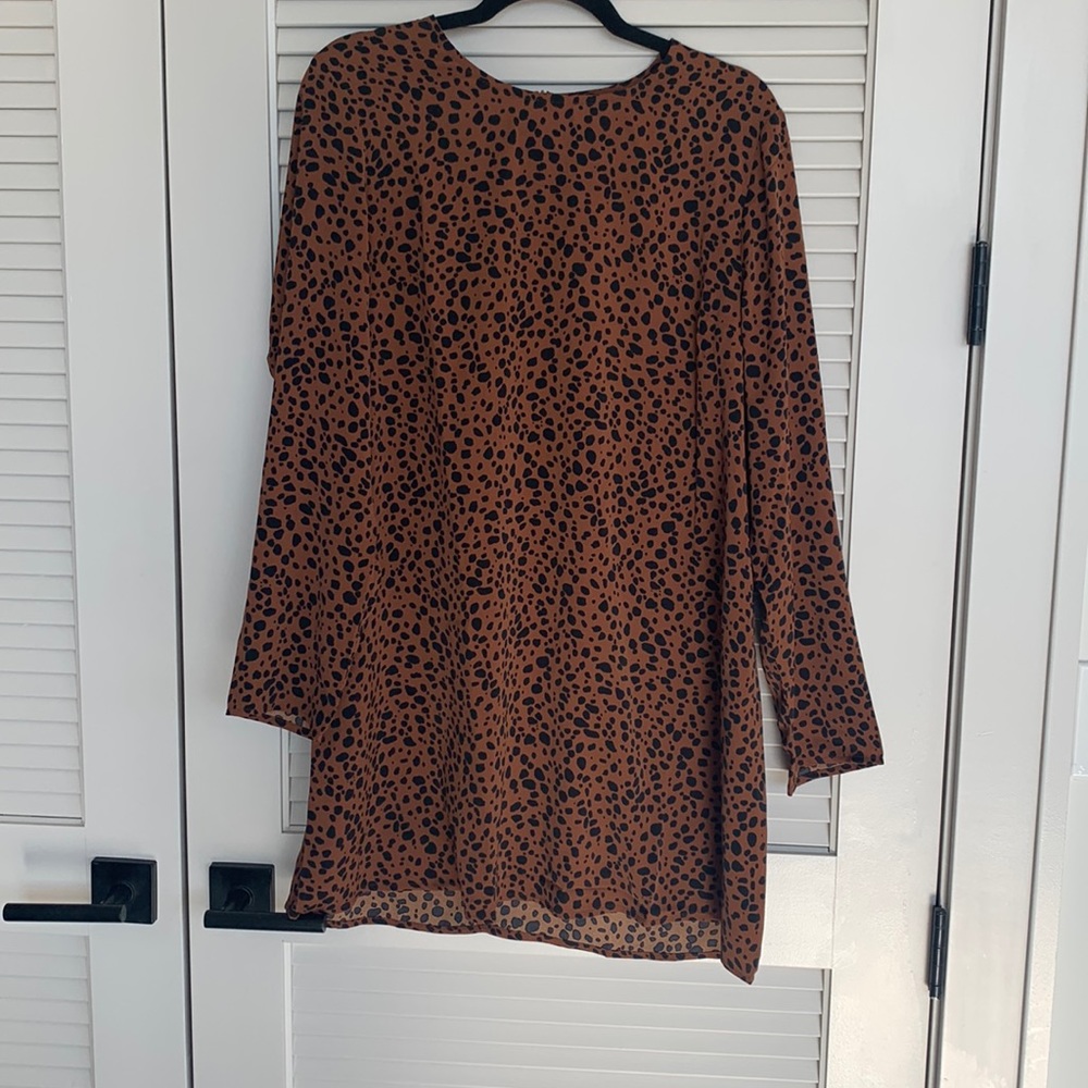 Glamorous leopard print shift dress size 10